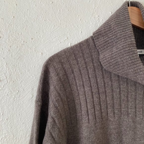 Madewell Hickory Turtleneck Sweater - Brown/Taupe, Size Small - Picture 6 of 8